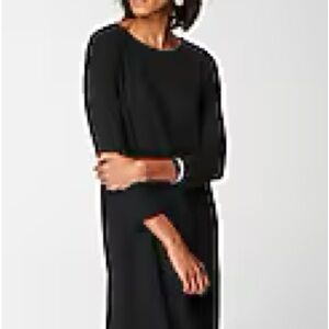 J. Jill Classic Black Long Sleeve Dress